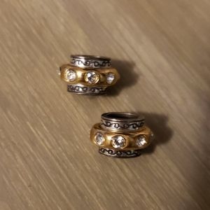 2 Brighton Beads Spacers Charms Gold & Crystals